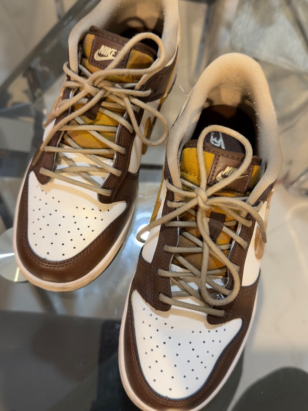 Nike Men’s Low-Top Sneakers - Brown/White/Yellow